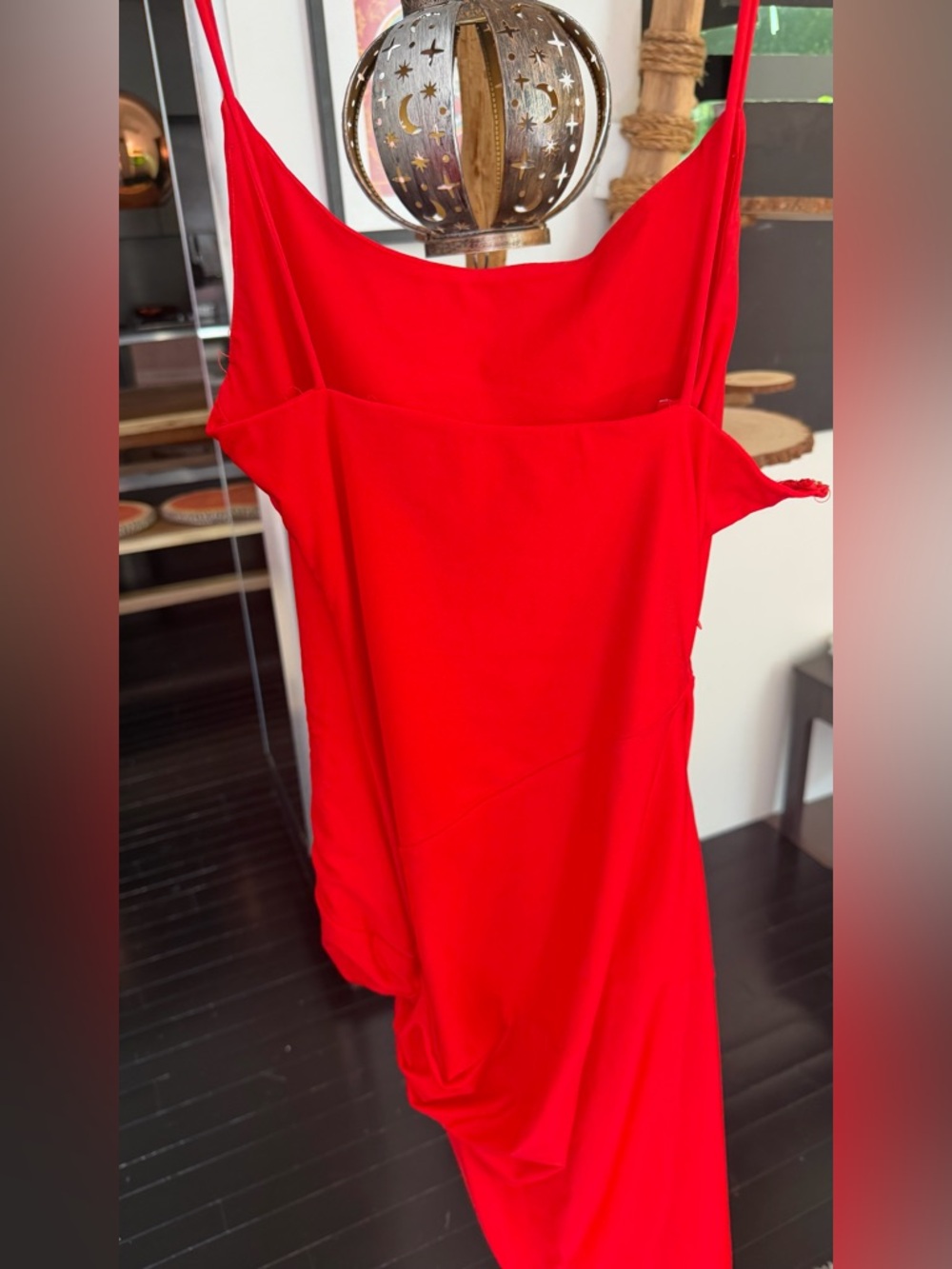 SUPERDOWN. SIZE S RED MINI DRESS twisted knot slit dress.